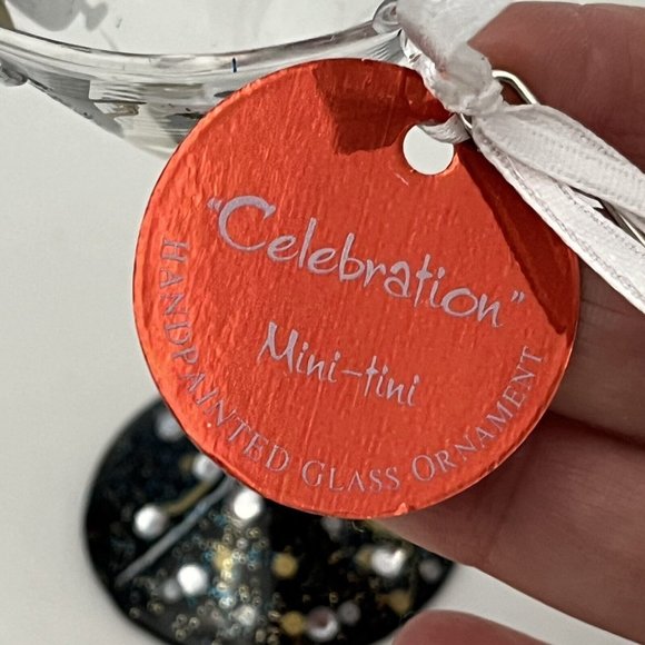Lolita Mini-Tini Martini Glass Christmas Ornament Celebration Rhinestones W/ Box - Picture 6 of 12